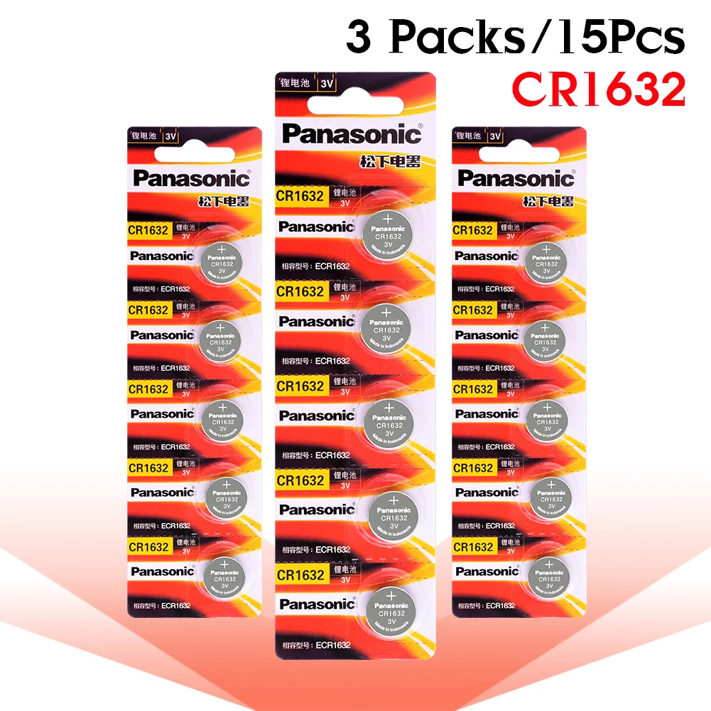 Panasonic CR1632 кнопка 15 x сотовый батарейки таблетки автомобиль дистанционного