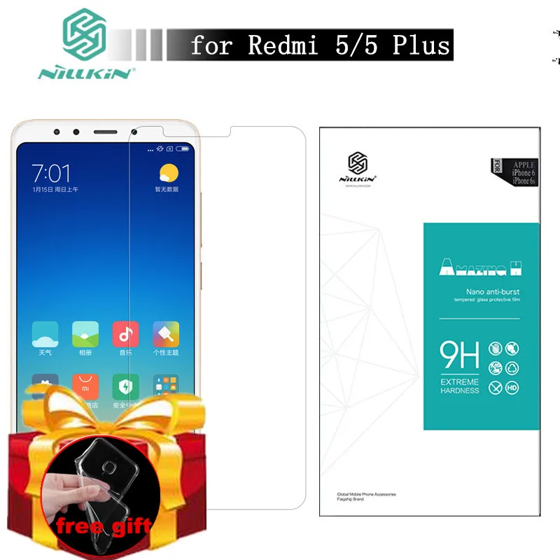 

Nillkin Xiaomi Redmi 5 Tempered Glass Amazing H 0.33MM Screen Protector For Xiaomi Redmi 5 Plus 5.99 inch Glass film Redmi5