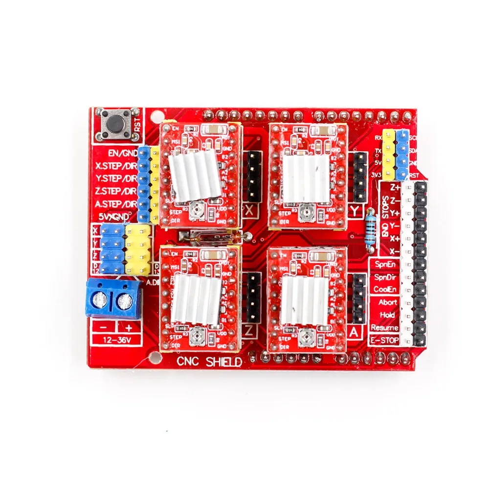 Cnc щит v3 гравировальный станок 3d принтер+ 4 шт. A4988 Драйвер Плата расширения UNO R3 с USB кабелем