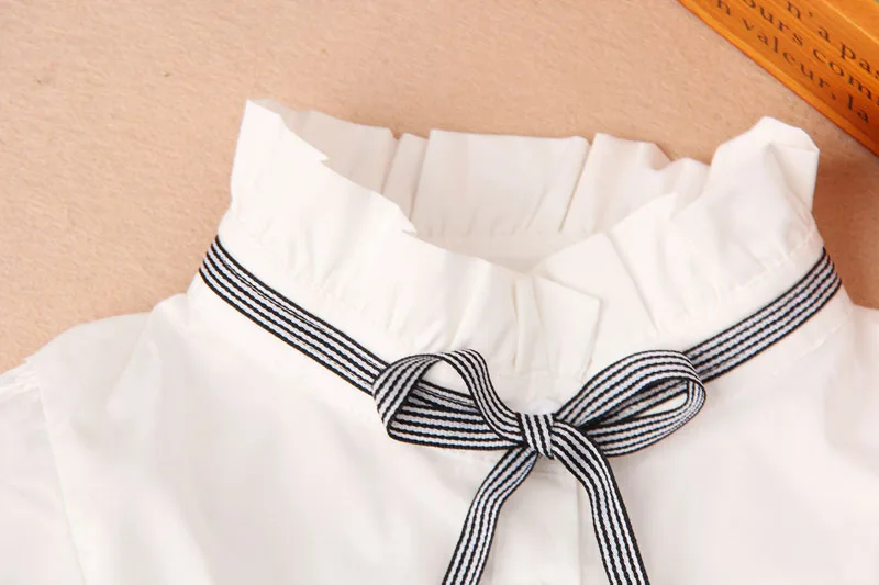 Детская одежда; коллекция года; Осенняя блузка для девочек; школьная белая блузка для девочек; детская одежда; хлопковая Детская рубашка; Blusas; Одежда для девочек; От 2 до 16 лет