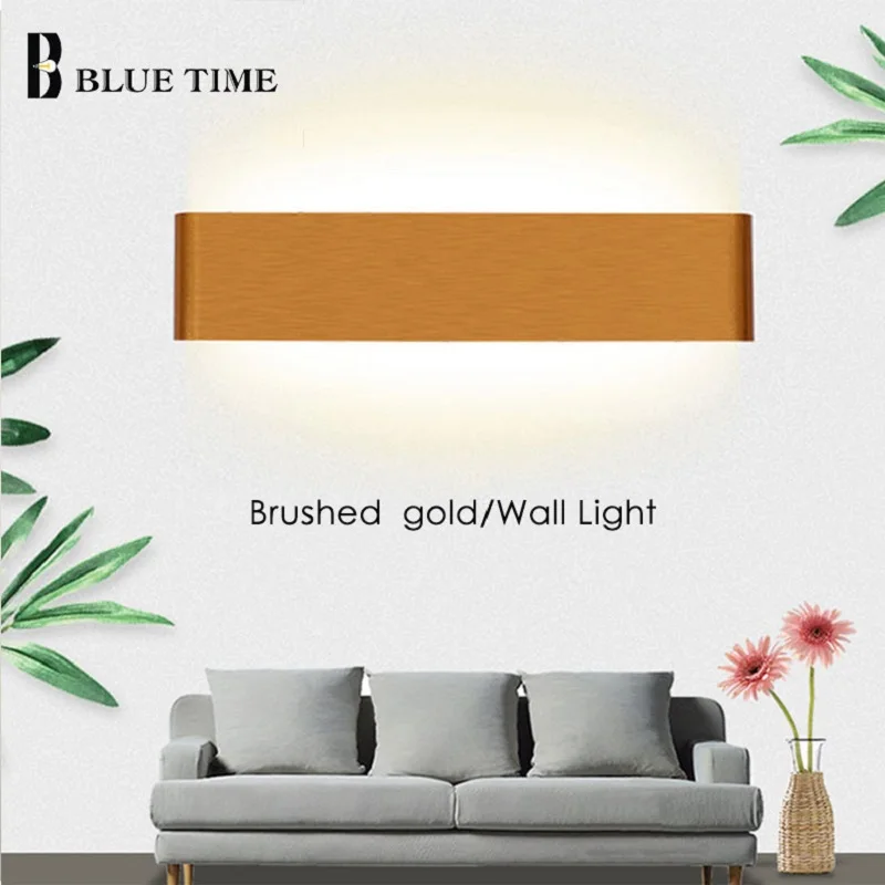 

New Design Modern Brushed LED Wall Lamp For Living Room Dining Room Bedroom Golden&Silver&Black Finished LED Wall Light For Home