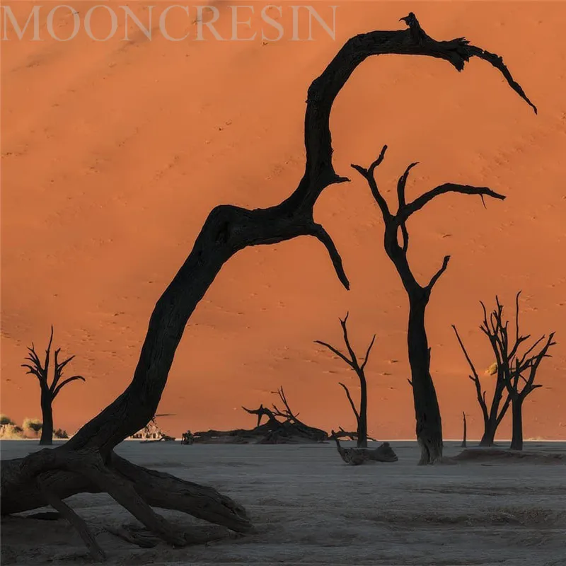 

5D Diy Diamond Painting Cross Stitch Desolate Desert Dead Tree Diamond Embroidery Full Round Mosaic Decoration Resin Sticker Kit