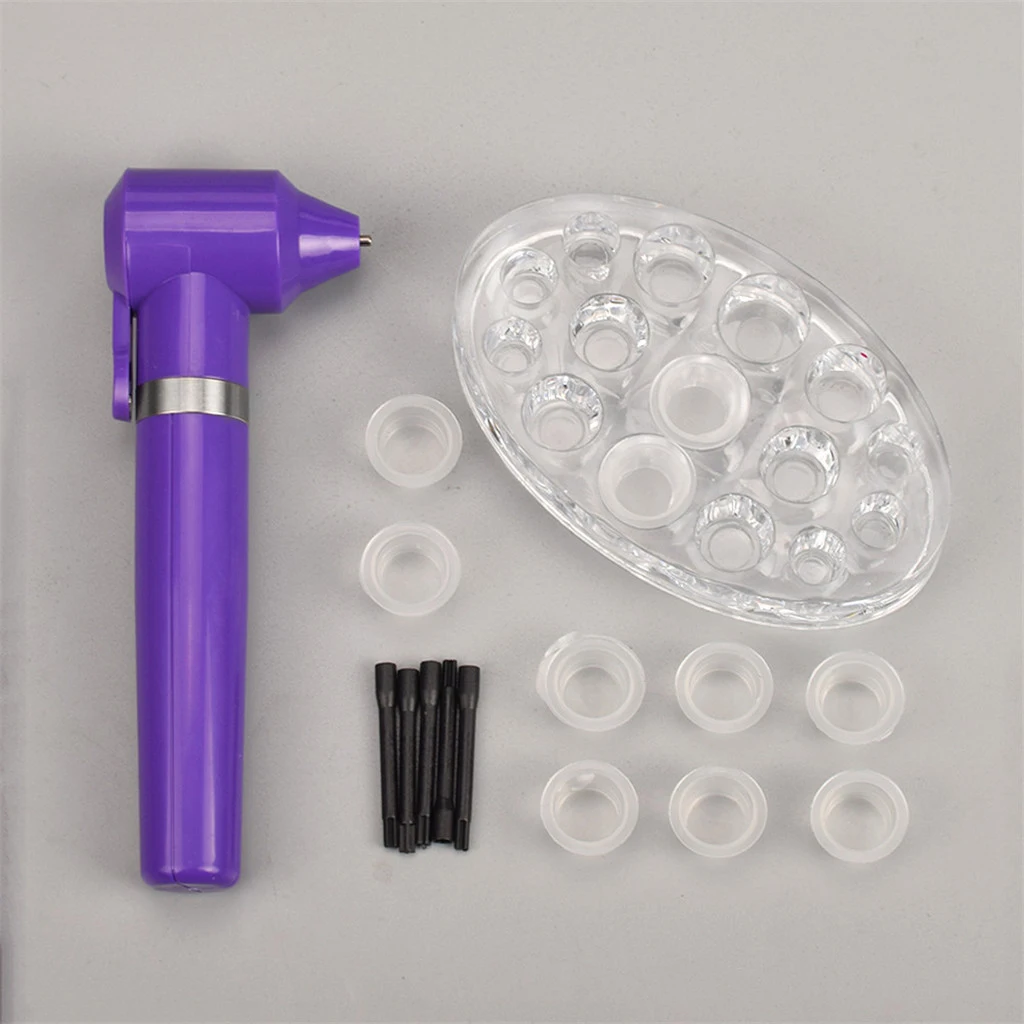 Perfeclan Tattoo Electric Ink Pigment Mixer Machine Stirring Sticks Ink Cap Holder Set - Purple