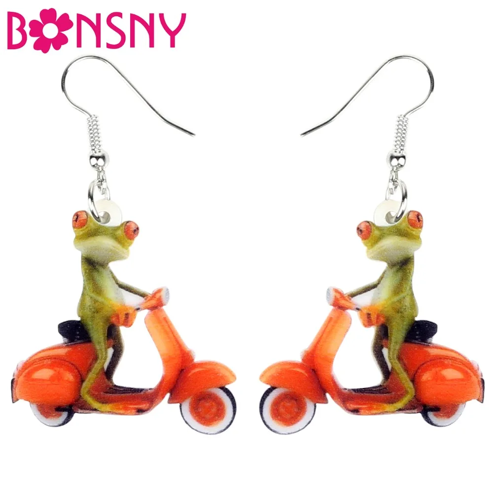 

Серьги-подвески женские Bonsny, акриловые, электромобильные, в виде животных