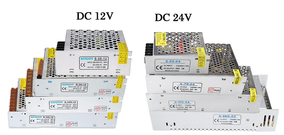 DC 12V 24V 1A 2A 3A 5A 6.5A 8.5A 10A 15A 20A 30A 504W 360W Питание источник трансформатор AC85-265V DC/DC 12V 24V Мощность адаптер