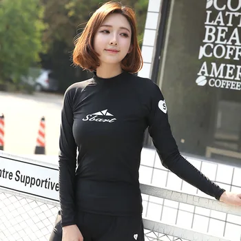 

Women's Summer Beach UV Sun Protection Long Sleeve Rash Guard Wetsuit Swimming T Shirt+Brief+Leggings Surfing Diving Rashguards