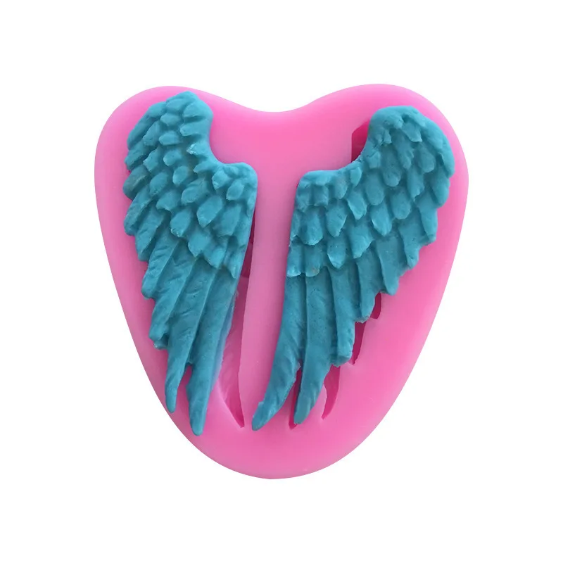 

Diy Silicone Angel Wings Polymer Clay Mold Feather Flip Sugar Cake Molds for Handmand Soap Mold