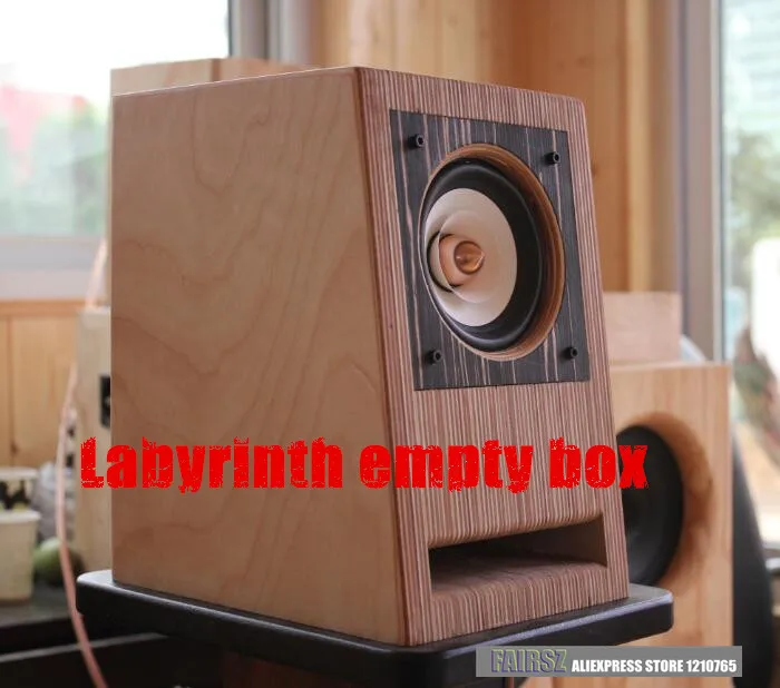 

Handmade labyrinth structure speaker empty box shell wood layer board / solid wood 3 inch /4 inch maze loudspeaker box 2pcs/lot