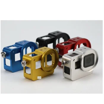 

Black Aluminum Metal Protective Box Metal Cage Case Shell Protector with UV Filter for Gopro Helo 5 6 7
