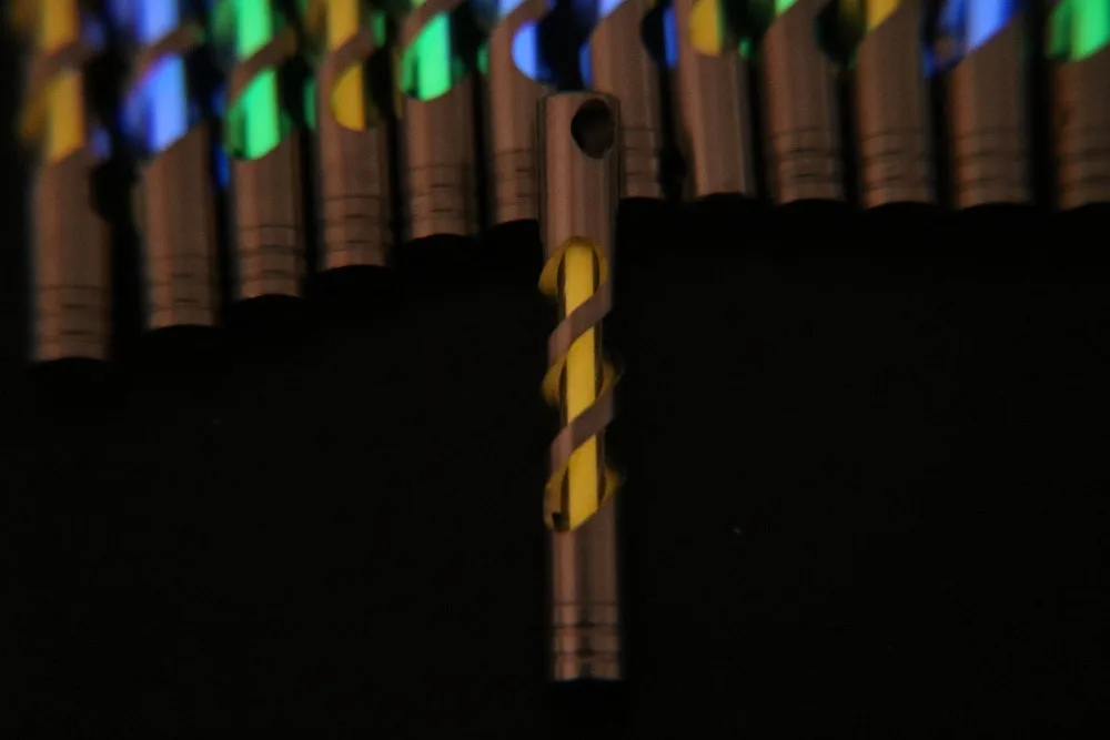 

Tritium Light Key Chain Spiral shape stainless steel Tritium key ring Includes 3x22.5mm Tritium Vial -Yellow