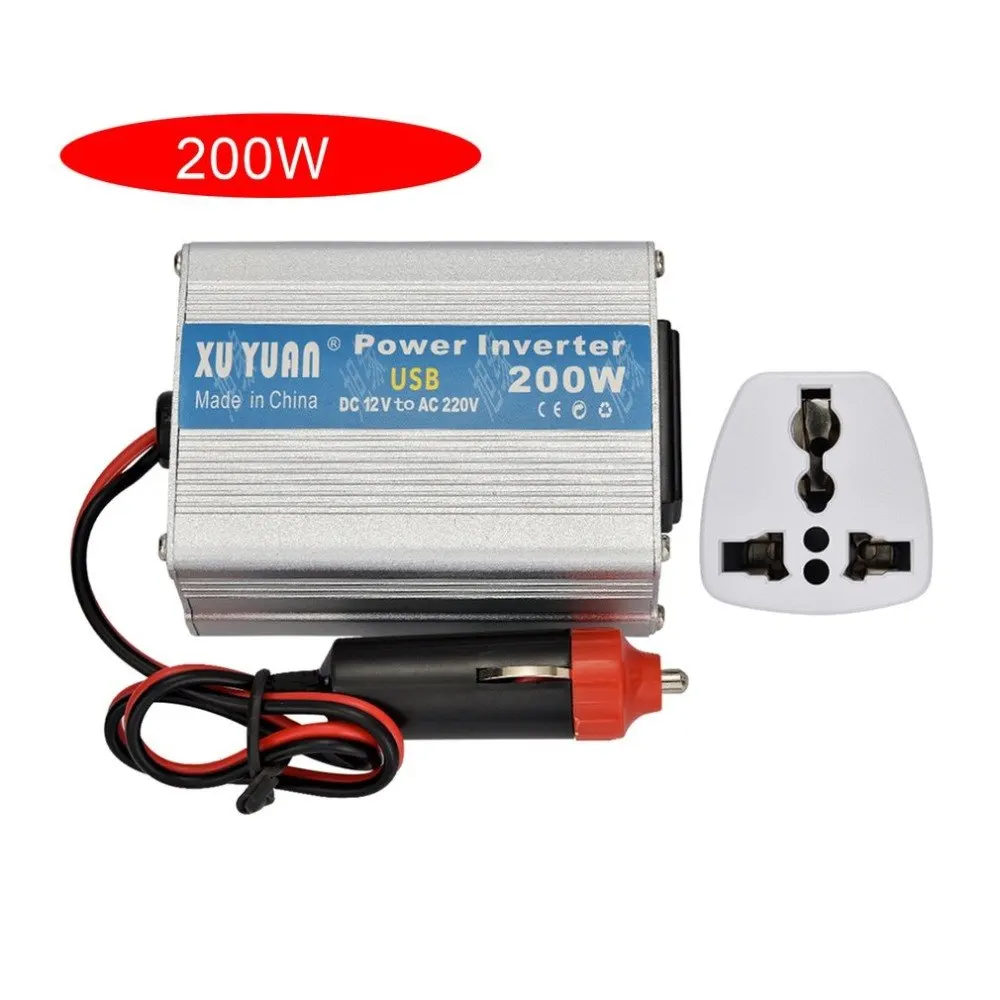 

New 200W Peak Power Inverter 12V to 220V Home Car Converter Laptop Power Professional for Household Appliances Plug and Play