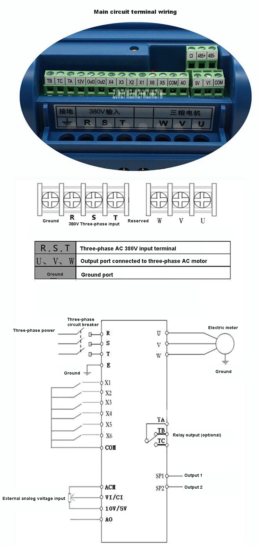 Высокое качество AT3-2200x Инвертор универсальный мотор Скорость ШИМ Управление инверторы 2200 Вт AC380v трехфазный переменной частоты