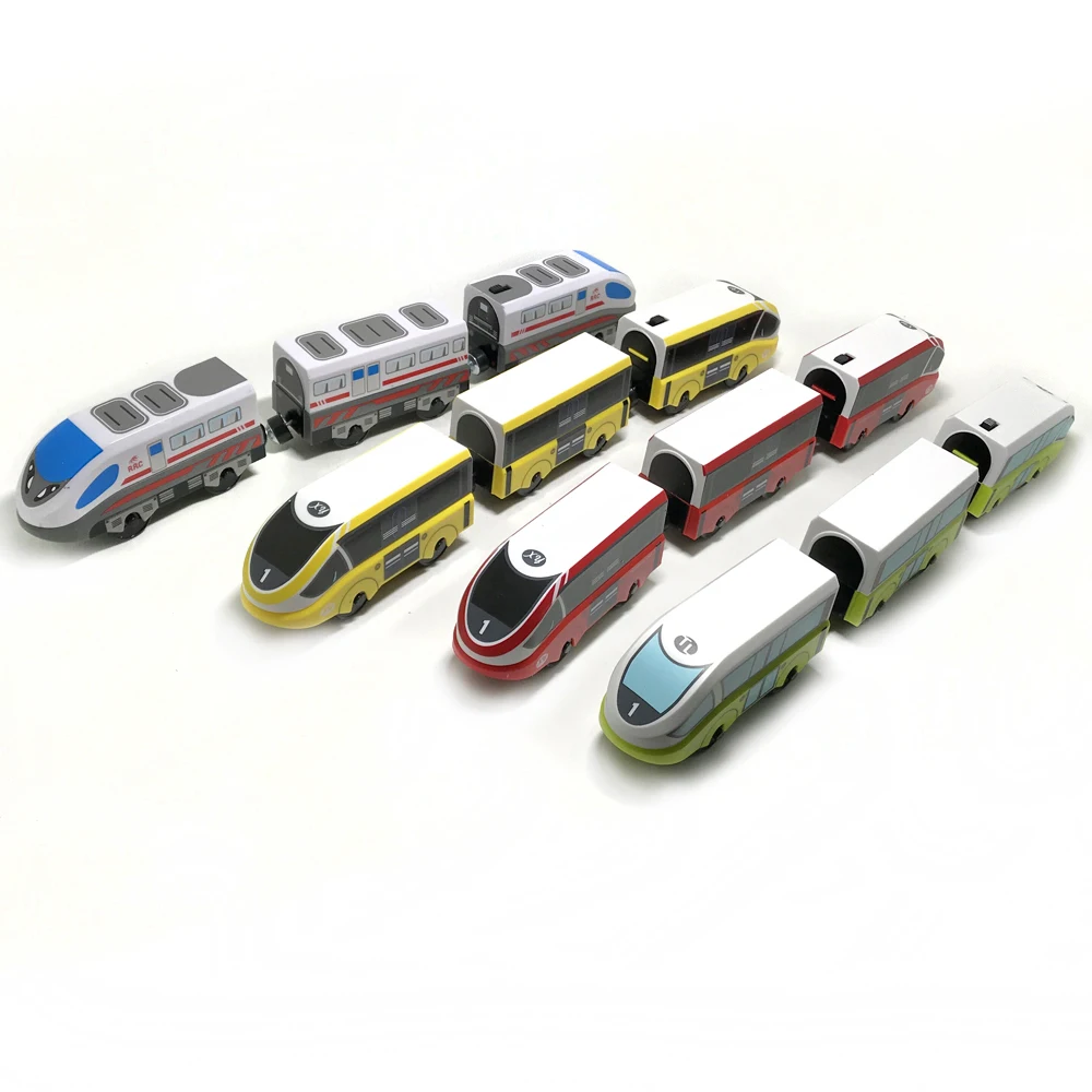 

Free Shipping RRC EMU Electric Train Set Wooden track car Children transport toy Compatible with wooden rail BIRO track