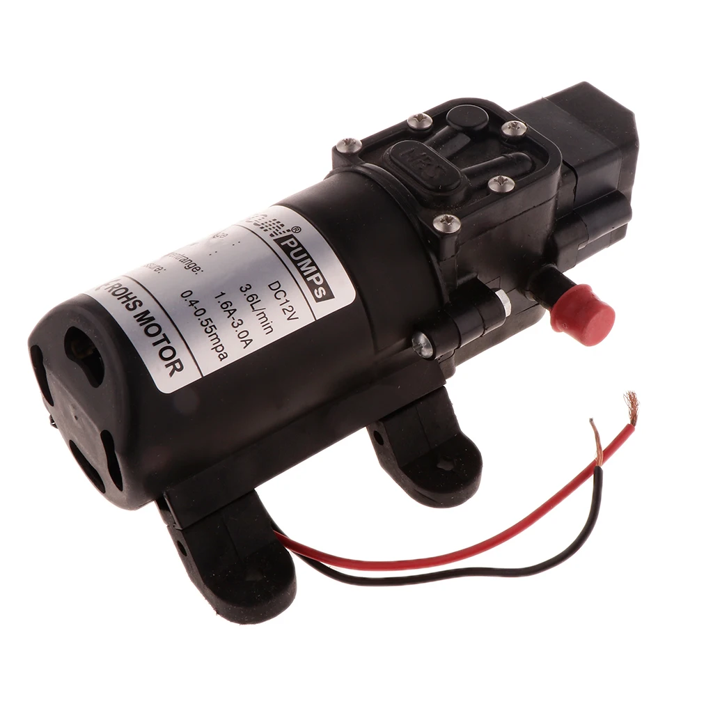 12-24V High Pressure 3.6L/min Water Pump Car Boat Wash Spray Transfer Pump Utility Pumps for Water Purification Treatment	