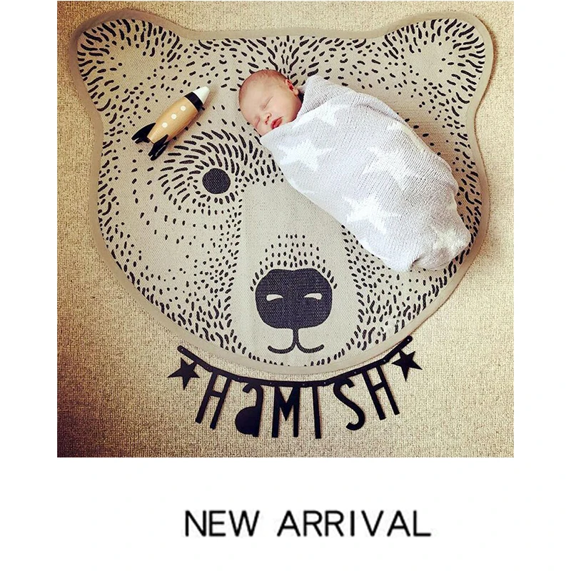 

Newborn Toddler Baby Cartoon Play Mat Children Crawling Carpet Kids Gym Activity Brown bear Children's Carpet Rugs Mat For Kids