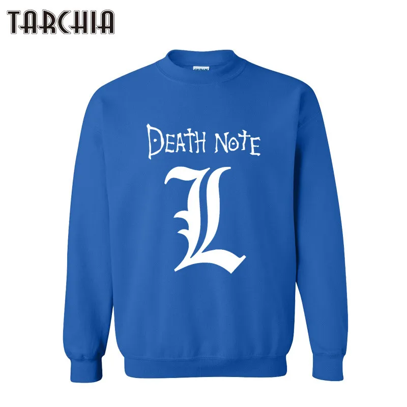 

TARCHIA DEATH NOTE Printed Skateboard Sweatshirt Men Hoodies Fashion Mens Clothes Hip Hop fit Pullover Tracksuits Autumn Tops