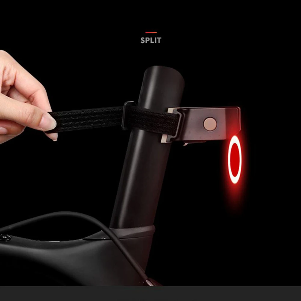 Flash Deal Innovative USB Rechargeable Bicycle Taillight Heart Shape Bone Shape Mountain Road Bike Night Riding Tail Rear Light 4