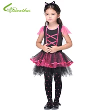 Halloween Costume Fancy Clothing Set For Girls Children Latin Dance Costumes Dress Headwear Party Dresses Christmas