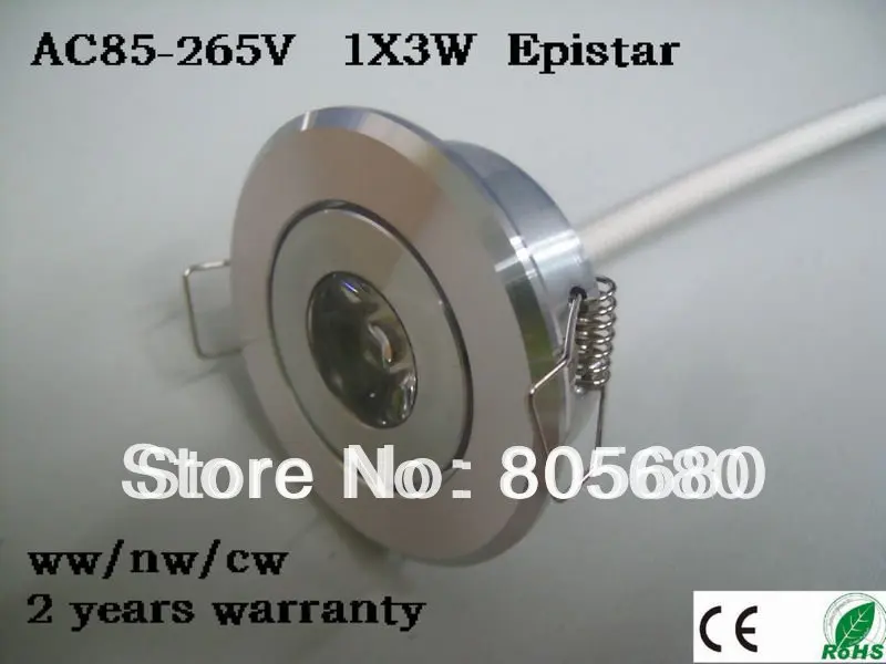 

1W 85~265V High Power LED Cabinet Ceiling Light Down Recessed Lamp White CE RoHS ceiling lamp