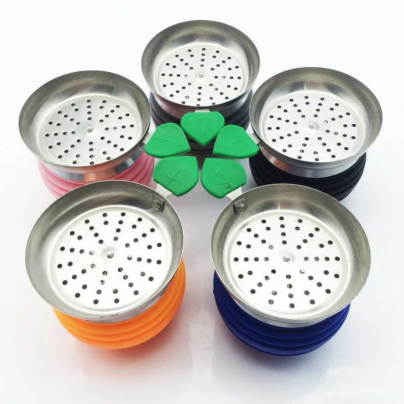 1 X Silicone & Metal Hookah Bowl Narguile Hookah Fitting Shisha Many