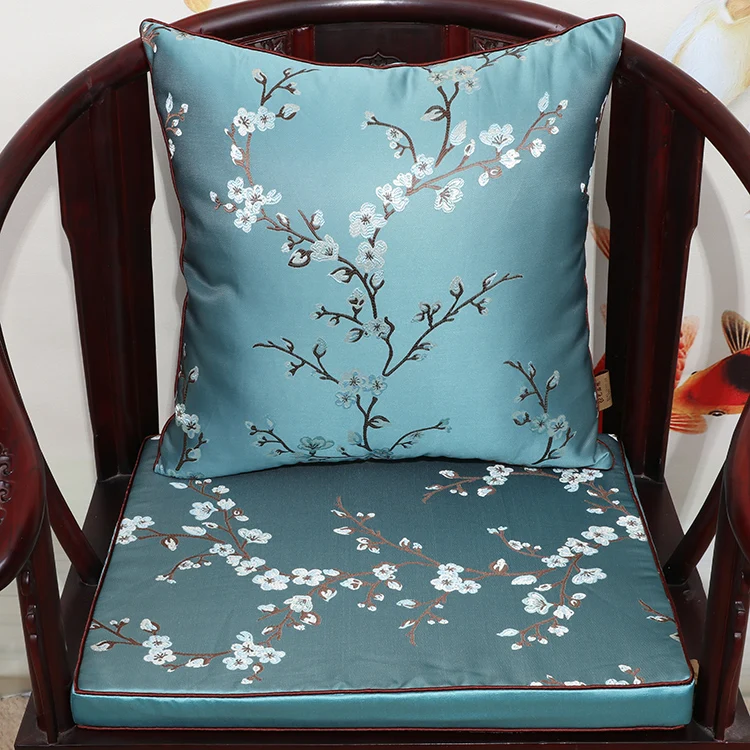 Custom Chinese Flower Comfort Seat Cushion Sofa Armchair Dining Chair