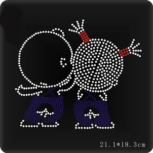 

2pcs/lot lovely baby fixing rhinestones iron on crystal transfers design rhinestone iron on transfers designs patches