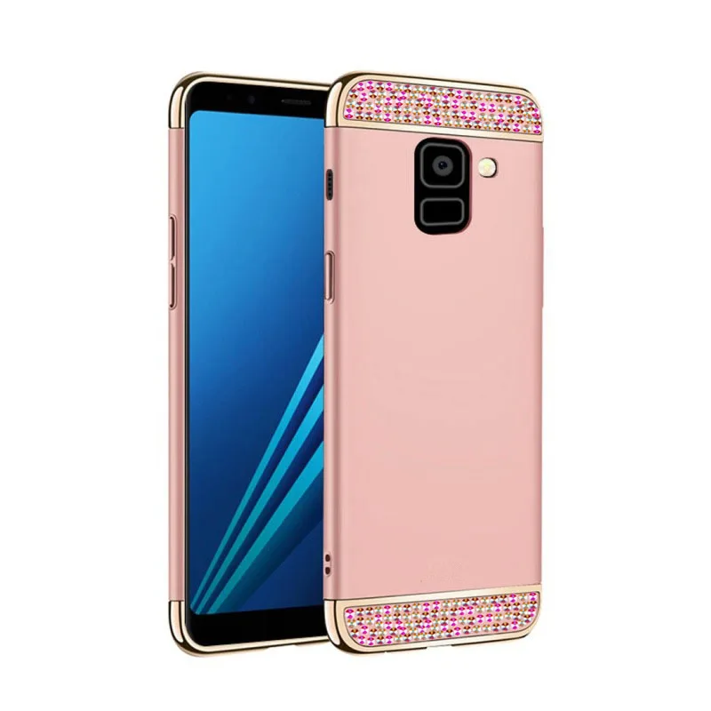 Роскошный Шикарный чехол для телефона 3 в 1 Samsung Galaxy A8 2018 A530 A530F блестящий samsung Plus A730|