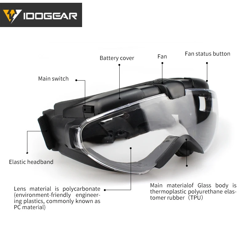 Lunettes De Protection Airsoft Anti-buée - Protection Vent/poussière - Pour Moto, Vélo, Travail, Extérieur
