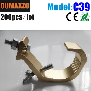 

200pcs/lot Heavy duty hook aluminium truss tigger clamp stage light moving head led par hook style Eye Ring Coupler Pro O-Clamp