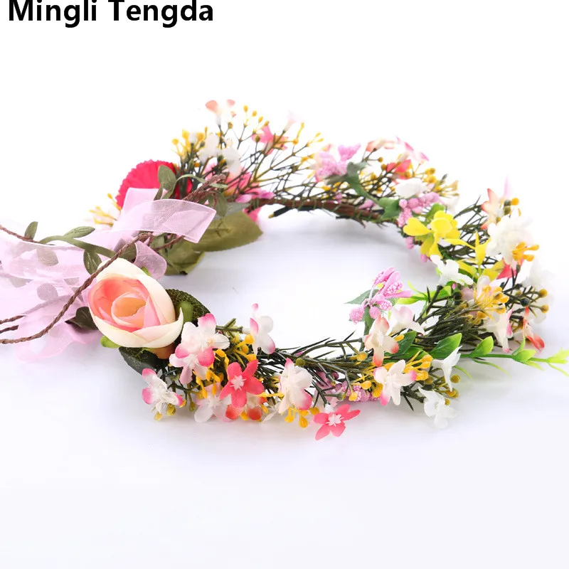 Mingli Tengda Элегантные Свадебные шляпы с цветами, модная свадебная шляпа, Свадебные шляпы для женщин, свадебные аксессуары