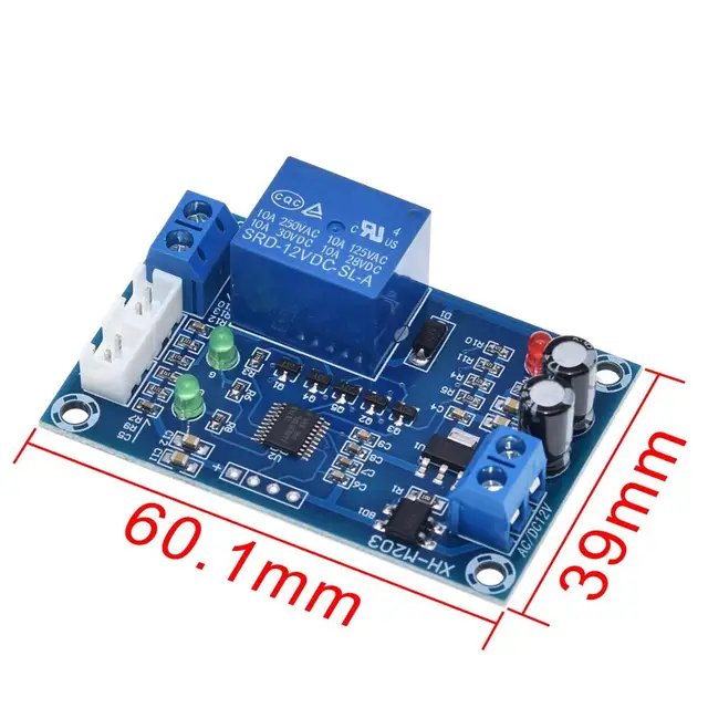 XH-M203 Full Automatic Water Level Controller Pump Switch Module AC/DC 12V Relay - Image 3
