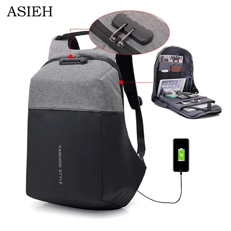 

Student Fashion Backpack Boy Girl Waterproof Nylon Laptop Backpack Multifunctional USB charging Anti-theft backpack school bag