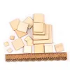 Tranches de bois carrées 50pcs pour Scrapbooking, décoration de maison, artisanat fait à la main, ornements en bois naturel 10/20/30/40/50mm M2133 ► Photo 2/5