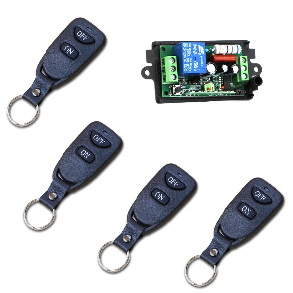 High Quality 220V 433MHZ 2 Buttons Car Gate Remote Switch Controller