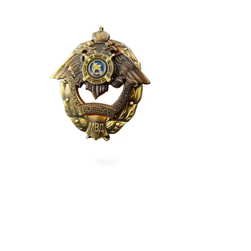 

Custom Antique Military Badge New Design Openwork Metal Badges