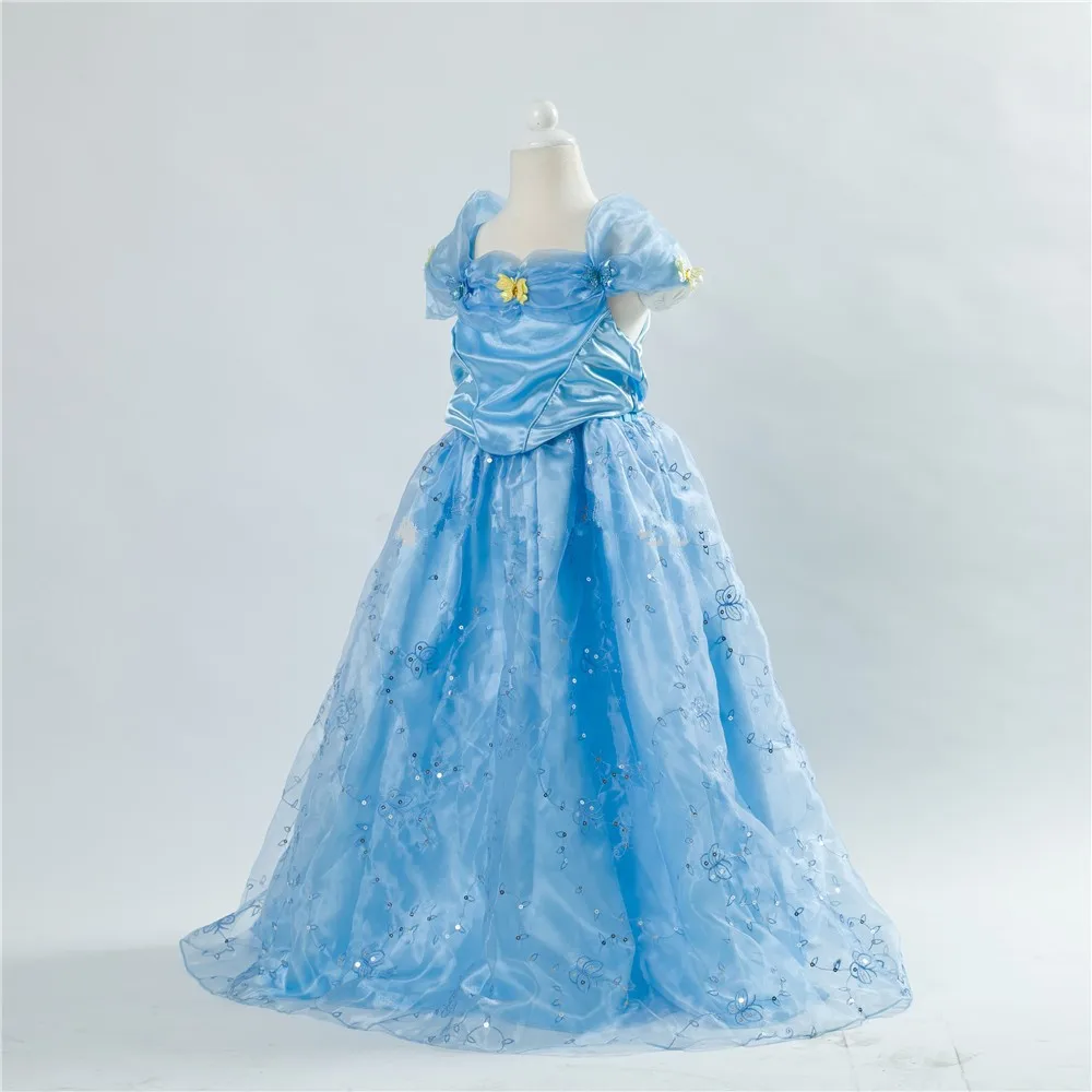 E-babe&/ ; Новинка ребенка сказочные для девочек Детский костюм для косплея "Золушка" платье принцессы вечерние Выступления; Vestidos;