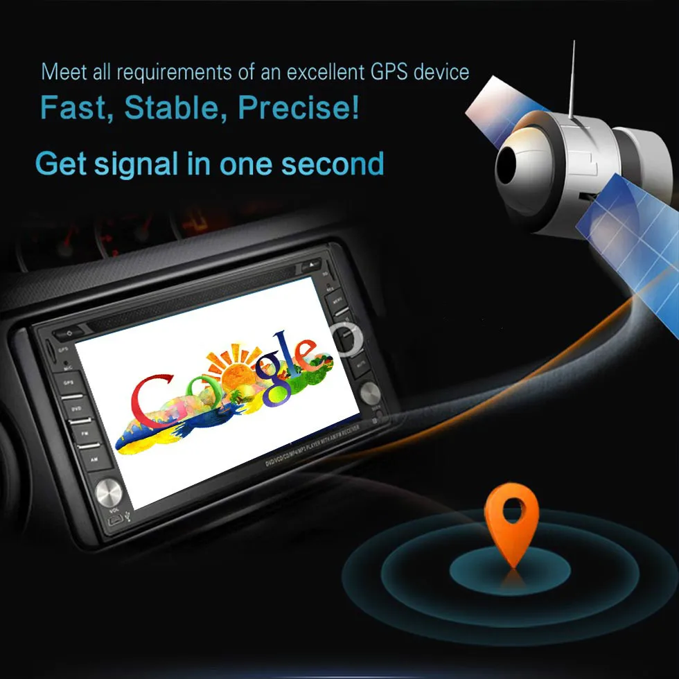 Hot sale Car Electronics 2din car dvd player GPS Radio Tuner PC Video