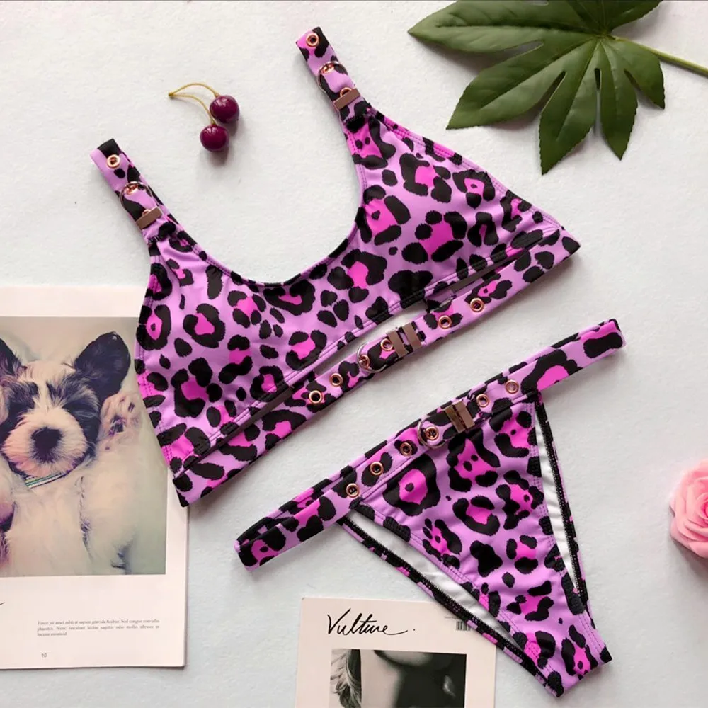 2018 New Bikini Sexy Swimwear Swimsuit Straps Adjust Bikini Set Bathing