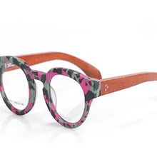 MONGOTEN деревянная дужка очков унисекс круглая рамка в стиле ретро Асферические рецептурные линзы очки бренд Анти-усталость очки для чтения