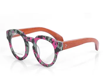 

MONGOTEN Wooden Temple Unisex Retro Round Frame Aspheric Prescription Lens Eyewear Brand Anti-fatigue Goggle Reading Eyeglasses