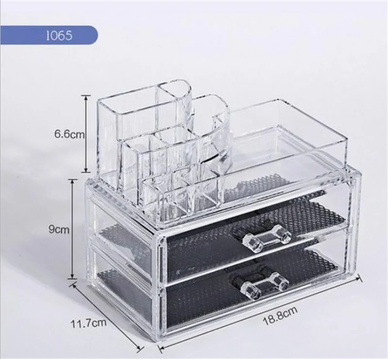 Органайзер для макияжа Прозрачный Акриловый Косметический Настольный органайзер для косметики чехол для хранения ящик вставка шкатулка держатель - Цвет: SF1065