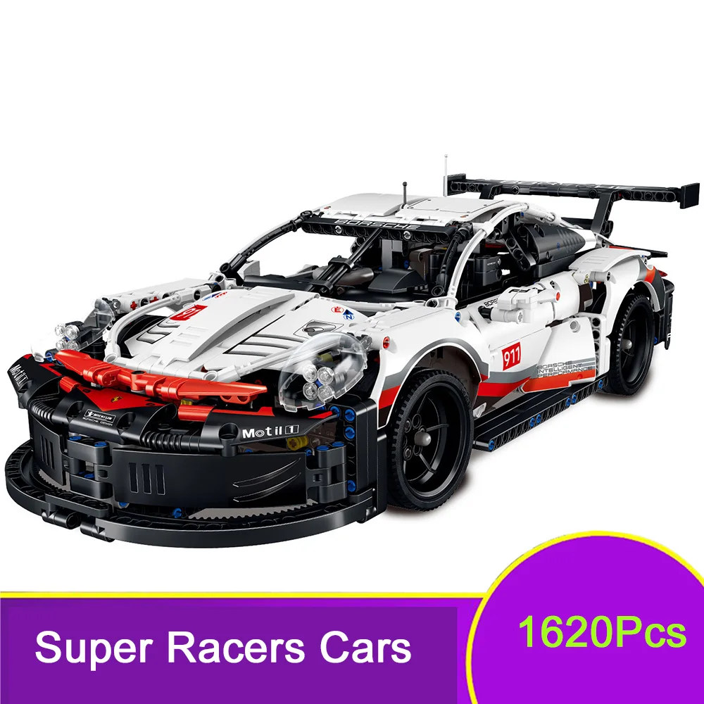 

Super Racers Technic City Speed Champions White Super Racing Car 1620Pcs Building Blocks suitable LegoINGlys Bricks Kid Cool Toy