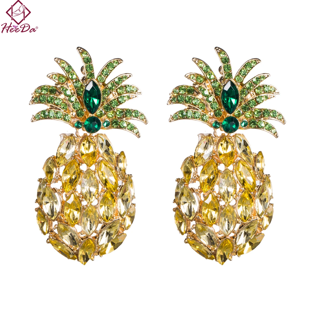 Kpop большое название еда запонка с ананасом серьги женские летние Boho тропические фруктовые серьги роскошные акриловые кристалл Дата вечерние ювелирные изделия
