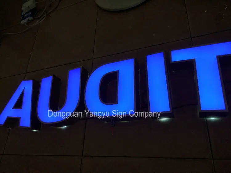 Пользовательские Наружные 3D led акриловые передние освещенные буквы алфавита для магазина
