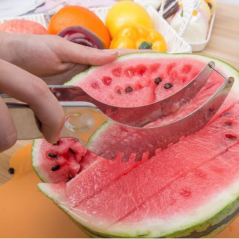 stainless steel watermelon melon slicer corer fruit