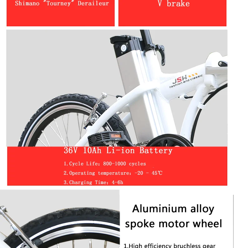 Flash Deal 20" BAFANG Electric Folding Bike 36V 250W Wheel Motor Bicycle SHIMANO Derailleur Cycling bicicleta electrica Electric Bike Ebike 8