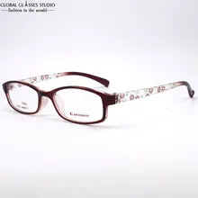 New Design Fashion Kids & Students Demi Dark Red With Printing design frame TR90 Eyeglasses Frame 5007 C2