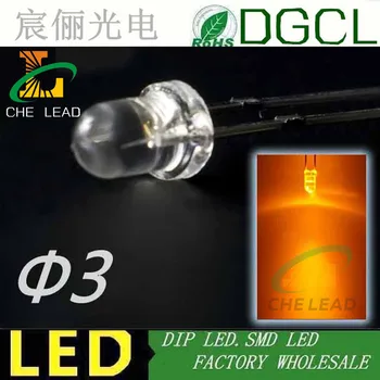 

Hot sale Orange 3MM Round LED 600-610nm LED diode 2.0-2.5V dip led