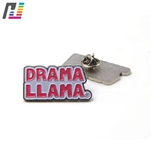 

Custom Wholesale Colorful Soft Enamel Pin Drama Llama Pin 1.5inch