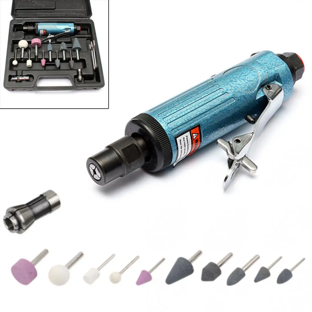 Mini 23000rpm 1/4 Inch Air Compressor Die Grinder Sharpening Cutting Power Tools with 14Pcs Rotary Tool Accessories DIY Kits | Инструменты